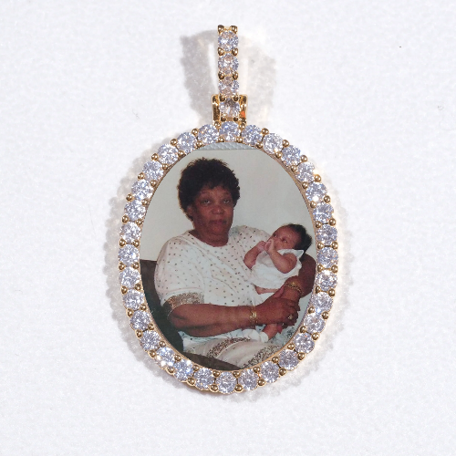 3D Oval Custom Picture Pendant