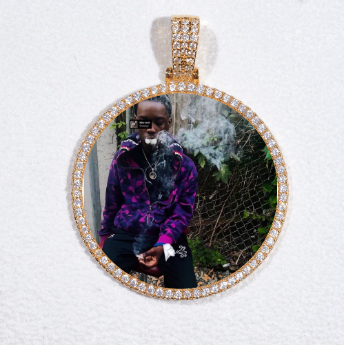 MEDIUM 3D CIRCLE CUSTOM PICTURE PENDANT