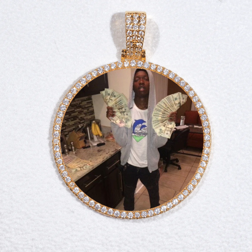 MEDIUM 3D CIRCLE CUSTOM PICTURE PENDANT