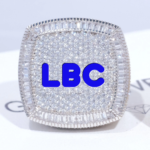CUSTOM LETTER 3D ICED RING