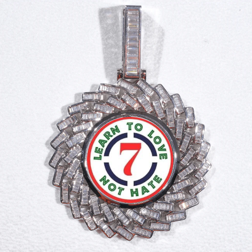 Large 3D Baguette Custom Picture Pendant