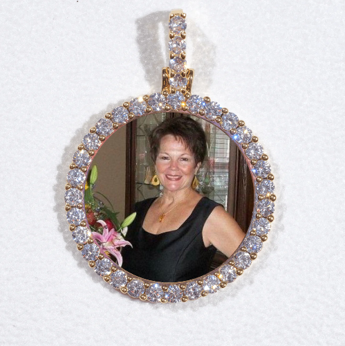 3D CIRCLE CUSTOM PICTURE PENDANT SMALL SIZE