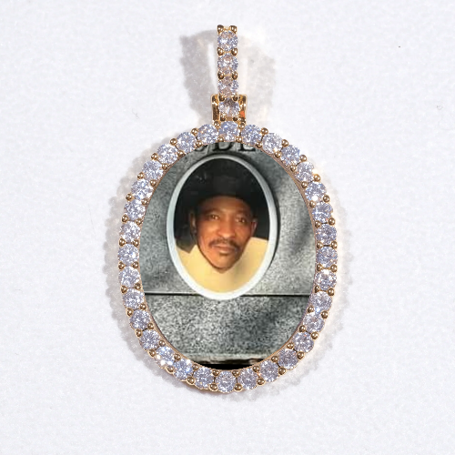 3D Oval Custom Picture Pendant