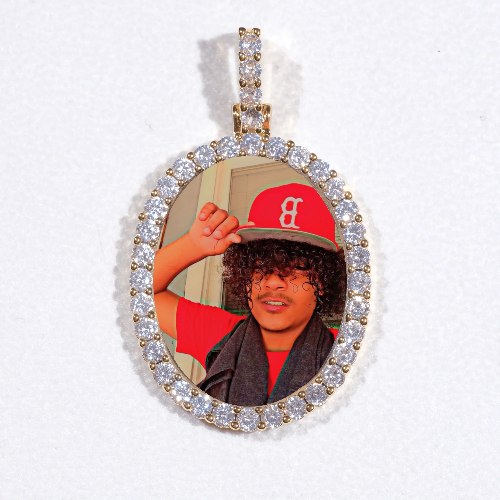3D Oval Custom Picture Pendant