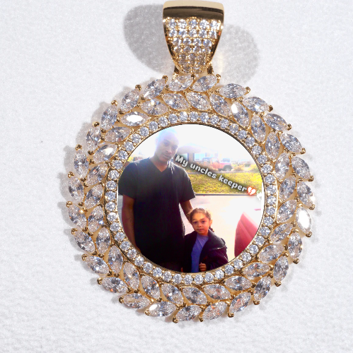 Large 3D Wheat Ear Custom Picture Pendant
