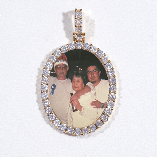 3D Oval Custom Picture Pendant