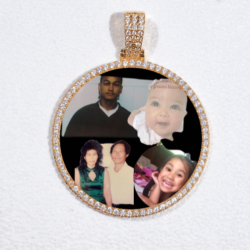 MEDIUM 3D CIRCLE CUSTOM PICTURE PENDANT
