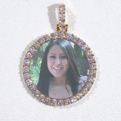 3D CIRCLE CUSTOM PICTURE PENDANT SMALL SIZE