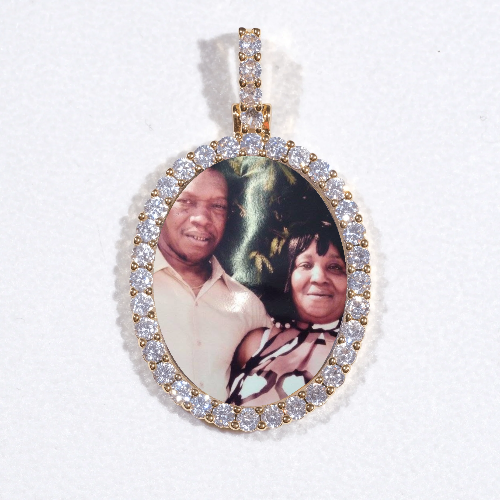 3D Oval Custom Picture Pendant