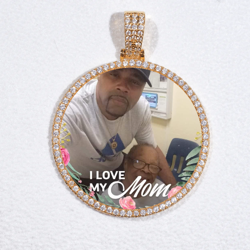 MEDIUM 3D CIRCLE CUSTOM PICTURE PENDANT