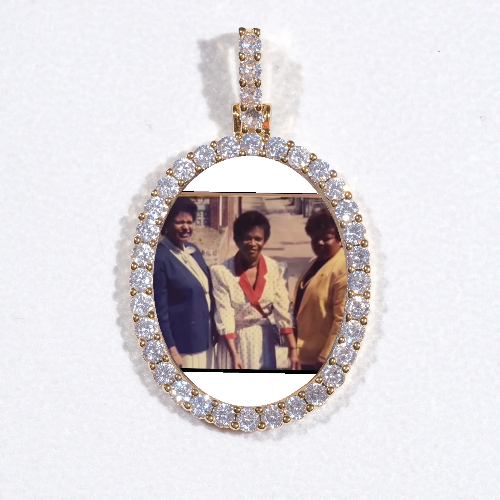 3D Oval Custom Picture Pendant