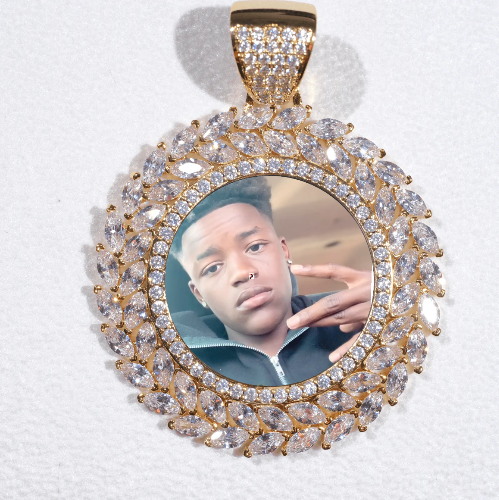 Large 3D Wheat Ear Custom Picture Pendant
