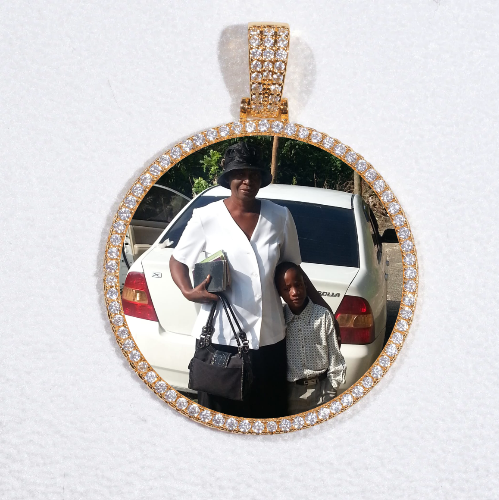 MEDIUM 3D CIRCLE CUSTOM PICTURE PENDANT
