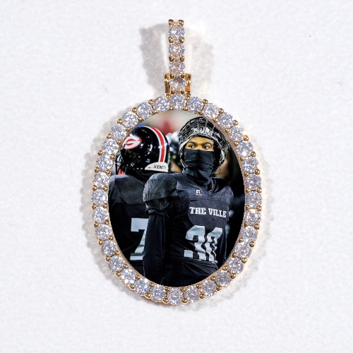 3D Oval Custom Picture Pendant