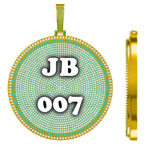 CUSTOM LETTER NECKLACE 3D BIG DISC
