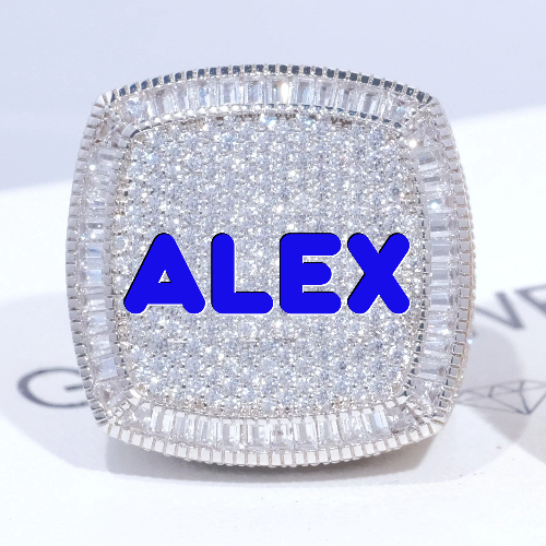 CUSTOM LETTER 3D ICED RING