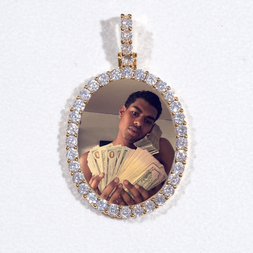 3D Oval Custom Picture Pendant