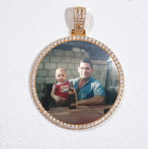 MEDIUM 3D CIRCLE CUSTOM PICTURE PENDANT