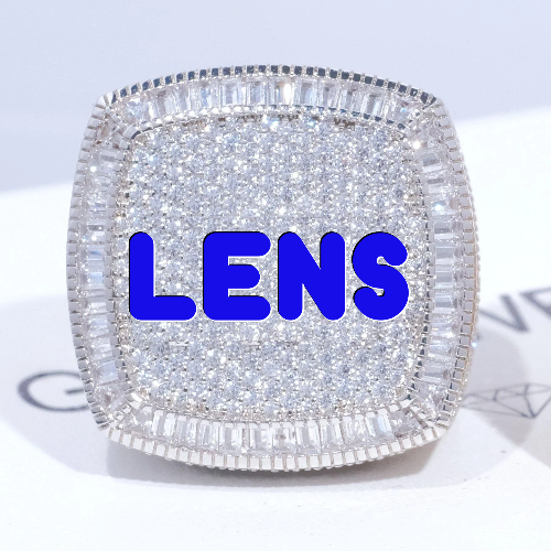 CUSTOM LETTER 3D ICED RING