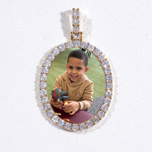 3D Oval Custom Picture Pendant