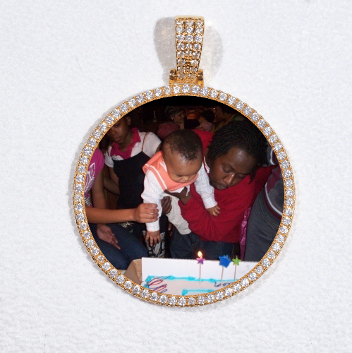 MEDIUM 3D CIRCLE CUSTOM PICTURE PENDANT
