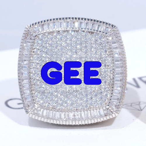 CUSTOM LETTER 3D ICED RING