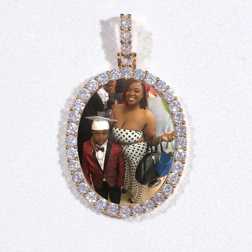 3D Oval Custom Picture Pendant
