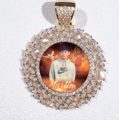 Large 3D Wheat Ear Custom Picture Pendant