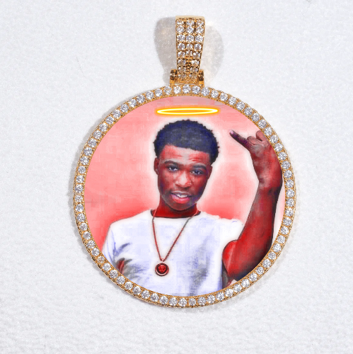 MEDIUM 3D CIRCLE CUSTOM PICTURE PENDANT