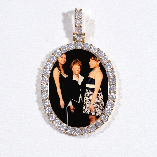 3D Oval Custom Picture Pendant