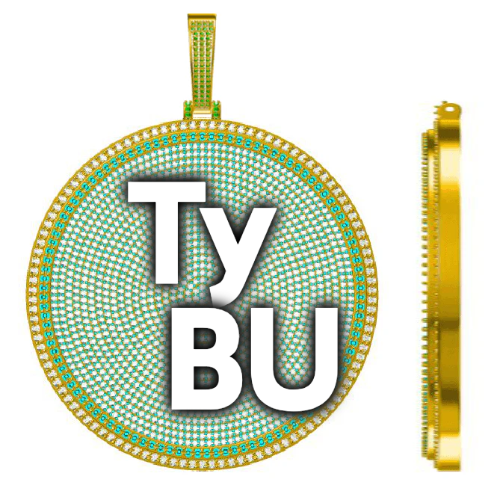 CUSTOM LETTER NECKLACE 3D BIG DISC