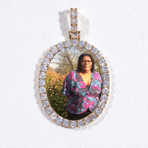 3D Oval Custom Picture Pendant