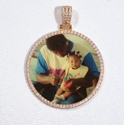 MEDIUM 3D CIRCLE CUSTOM PICTURE PENDANT