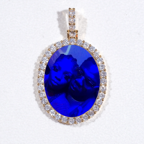 3D Oval Custom Picture Pendant