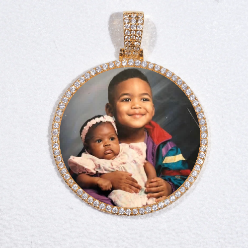 MEDIUM 3D CIRCLE CUSTOM PICTURE PENDANT
