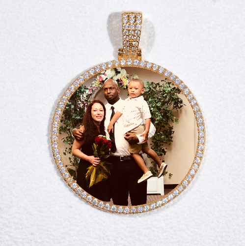 MEDIUM 3D CIRCLE CUSTOM PICTURE PENDANT