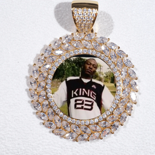 Large 3D Wheat Ear Custom Picture Pendant