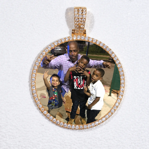 MEDIUM 3D CIRCLE CUSTOM PICTURE PENDANT