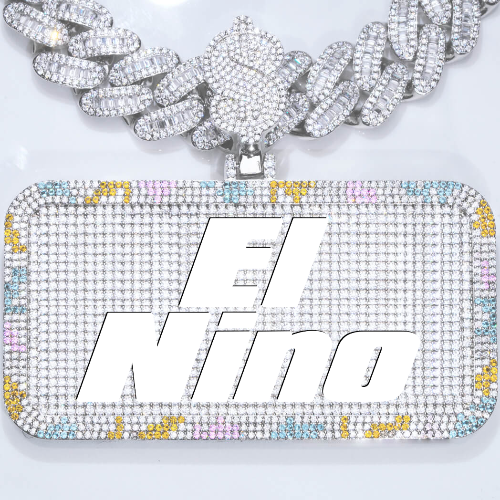 CUSTOM LETTER NECKLACE 3D COLORFUL SQUARE