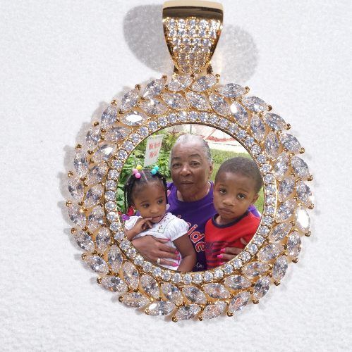 Large 3D Wheat Ear Custom Picture Pendant