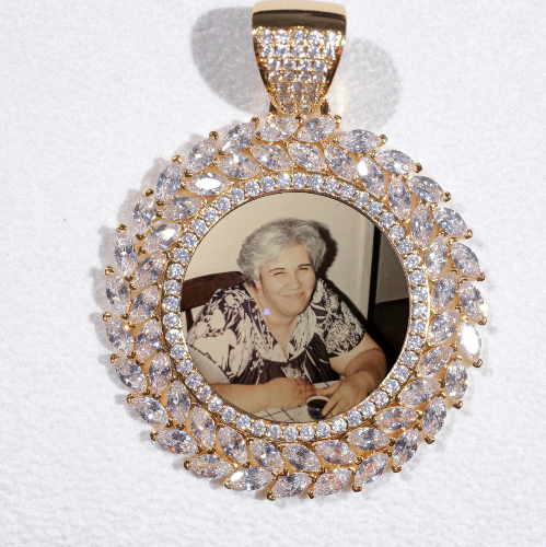 Large 3D Wheat Ear Custom Picture Pendant