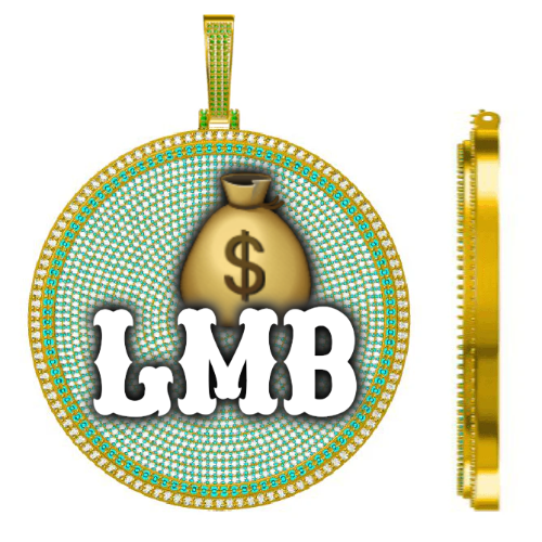 CUSTOM LETTER NECKLACE 3D BIG DISC