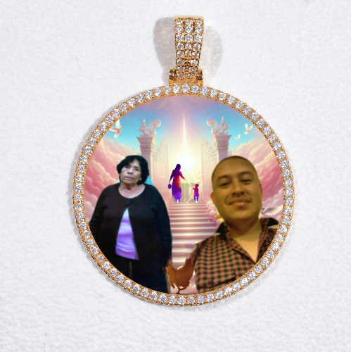 MEDIUM 3D CIRCLE CUSTOM PICTURE PENDANT
