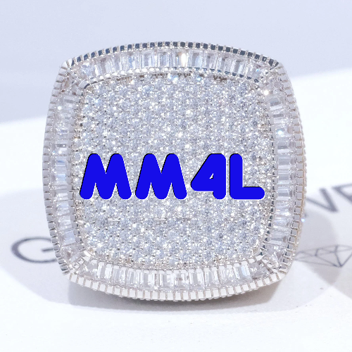 CUSTOM LETTER 3D ICED RING