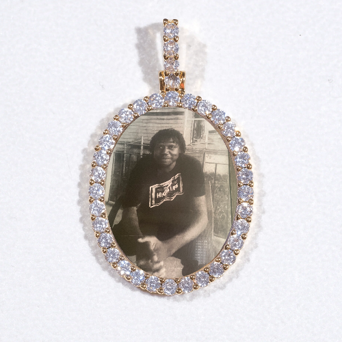 3D Oval Custom Picture Pendant