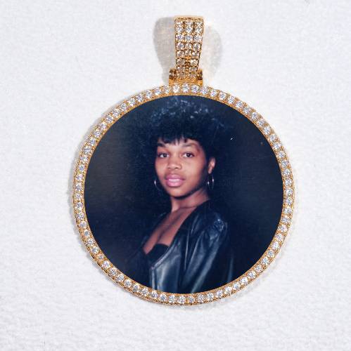 MEDIUM 3D CIRCLE CUSTOM PICTURE PENDANT