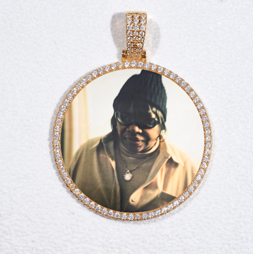 MEDIUM 3D CIRCLE CUSTOM PICTURE PENDANT