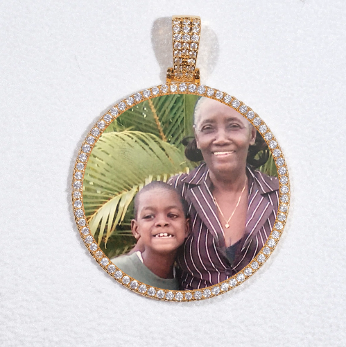 MEDIUM 3D CIRCLE CUSTOM PICTURE PENDANT