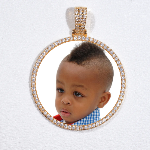 MEDIUM 3D CIRCLE CUSTOM PICTURE PENDANT