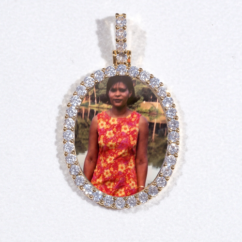 3D Oval Custom Picture Pendant